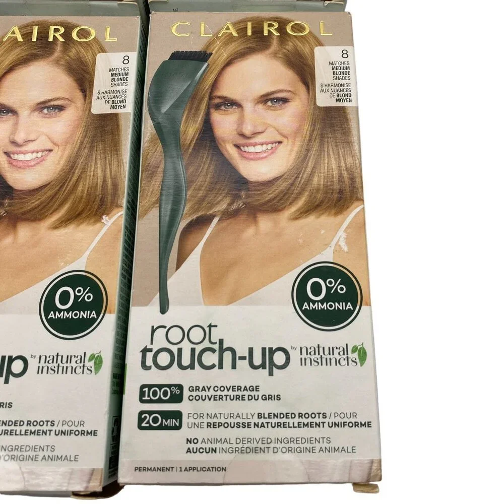Clairol‎ Root Touch-Up Natural Instincts #8 Medium Blonde lot of 4